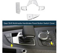 Couverture Commutateur Bouton Panneau Levier Vitesses MultimšŠdia Frein š€ Main Pour A4 B9 A5 2017-2019 Console Centrale Garniture IntšŠrieure Capuchon Bouton Ton Argent 1 Ensemble