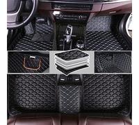 Couverture ComplèTe Cuir Tapis de Sol pour Dodge RAM 1500 2500 3500 Quad Cab 2012-2018, Couverture ComplèTe Doublure AntidéRapant Moquette en ImperméAble,Black and White