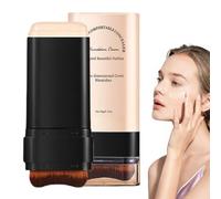 Couverture complète Stick Foundation avec pinceau intégré - Crème de correcteur de finition mate naturelle pour joues au nez Chin du front et clavicule - maquillage éclaircissant hydratant léger