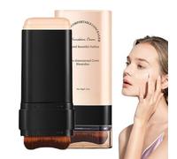 Couverture complète Stick Foundation avec pinceau intégré - Crème de correcteur de finition mate naturelle pour joues au nez Chin du front et clavicule - maquillage éclaircissant hydratant léger