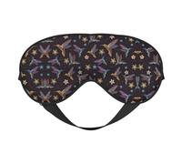 Couverture confortable pour toutes les occasions, motif colibris brodé, bloque la lumière, idéal pour le camping, les quarts de travail, bloque bien la lumière