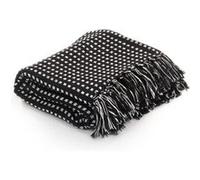 vidaXL Couverture Coton à Carreaux 160 x 210 cm Noir Chaise Canapé Lit Décor