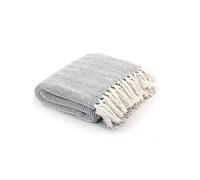 vidaXL Couverture 220 x 250 cm Coton naturel Gris Lavable jusqu'à 40°C