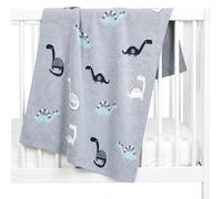 Sevira Kids - Couverture en Coton Bio, Dino - 80 x 100 cm