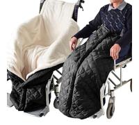 Couverture coupe-vent pour fauteuil roulant - Couverture pour fauteuil roulant - Chancelière pour adulte - Sac à enfiler pour fauteuil roulant - Ajustement universel pour fauteuils roulants (noir)