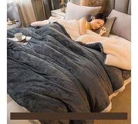 Couverture Couverture en laine d'hiver couvertures de lit en polaire épaisse couverture de canapé-lit chaud adultes housse de couette Super doux couvre-lit reine Double Convient pour les petits canapé