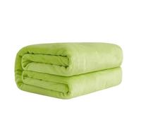 Couverture Couvertures d'hiver for Lits, Couvre-lit en Molleton de Corail, Bleu uni, Doux, Chaud et Fin, Couverture de canapé, Plaid(Lime Green,100x140cm 39x55inch)