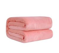 Couverture Couvertures d'hiver for Lits, Couvre-lit en Molleton de Corail, Bleu uni, Doux, Chaud et Fin, Couverture de canapé, Faux Plaid(Pink,200x230cm(78x90inch))