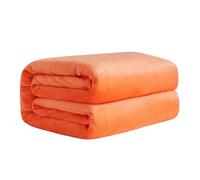 Couverture Couvertures d'hiver for Lits, Couvre-lit en Molleton de Corail, Bleu uni, Doux, Chaud et Fin, Couverture de canapé, Plaid(Orange,100x140cm 39x55inch)