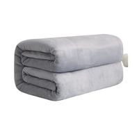 Couverture Couvertures d'hiver for Lits, Couvre-lit en Molleton de Corail, Bleu uni, Doux, Chaud et Fin, Couverture de canapé, Faux Plaid(Grey,150X200CM 58X78Inch)
