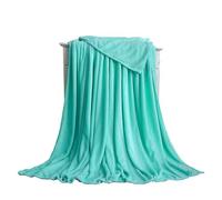 Couverture Couvertures d'hiver for Lits, Couvre-lit en Molleton de Corail, Bleu uni, Doux, Chaud et Fin, Couverture de canapé, Plaid(Blue,70x100cm 28x39inch)