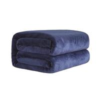 Couverture Couvertures d'hiver for Lits, Couvre-lit en Molleton de Corail, Bleu uni, Doux, Chaud et Fin, Couverture de canapé, Plaid(Dark Blue,70x100cm 28x39inch)