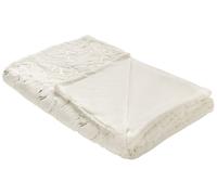 Couverture Couvre-Lit Polyester Or Motif Marbre 130 x 180 cm Crème Godavari