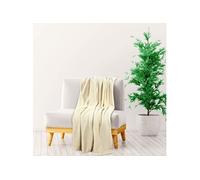 vidaXL Couverture Crème 130x170 cm polyester
