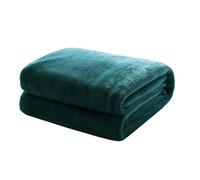 Couverture cuddly Fluffy Flanelle Flanelle Couverture en polaire flanelle, rides résistantes / anti-décoloration en tant que coin de sofade ou lit de lit, Größe:240 cm x 270 cm, Farbe:Dunkelgrün