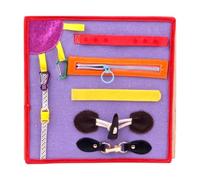 Couverture D'Activités Matériel à Faire Soi-même Tableau D'Éveil Jouet Sensoriel Jeu Éducatif en Tissu Doux pour Les Compétences de Vie Adapté pour Un, Violet