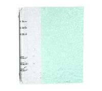 Couverture D'agenda A5 à 6 Anneaux, Vert, Pp, Réutilisable | Motif Pierre Dégradé, Finition Mate Douce, Protège Pliures et Rayures, pour École et Bureau