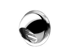 Couverture d'air circulaire en acier inoxydable, Stainless Steel Round Wall Air Vent Grille with Screen Mesh Silver Multiple Sizes(140mm/5.5in)