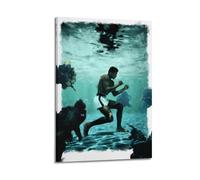 Couverture d'album Muhammad Ali Water Training signée limitée, couverture d'album de musique, chanteuse pop hip-hop, rap chanteur, affiche de musique, art mural esthétique pour fille et garçon