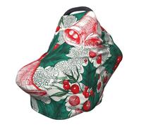 Couverture d'allaitement de Noël avec cloche - Couverture complète à 360 ° - Écharpe extensible pour l'allaitement et le siège de voiture - Convient à la plupart des poussettes et landaus