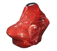Couverture d'allaitement Galaxy Love Heart Couverture complète 360° Écharpe extensible romantique pour allaitement et siège auto Convient à la plupart des poussettes et landaus