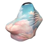 Couverture d'allaitement multi-usage pour bébé, dégradé de rêve pastel délavé, housse de siège de voiture d'allaitement pour bébés, douce et respirante, essentiels pour l'allaitement pour nouveau-né