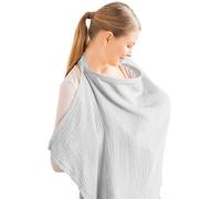 Couverture d'allaitement - Poncho d'allaitement respirant en coton pour espace public, extérieur, voyage, centres commerciaux, parcs, hôpitaux, nouveaux parents