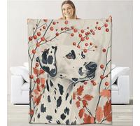 Couverture dalmatienne en flanelle douce et chaude pour les amoureux des chiens et des enfants - 127 x 101,6 cm