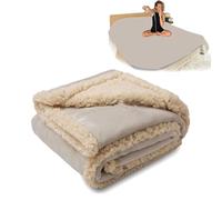 Couverture d'amour imperméable pour le sexe - Couverture sexuelle imperméable en polaire douce - Super douce - Lavable en machine (beige, L : 145 x 165 cm)