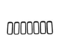 Couverture D'anneau De Calandre Avant Voiture Autocollants Décoration Grilles Course ABS Pour Jeep Pour Renegade 2016 2017 2018 Grille de pare-choc(Noir)