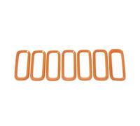 Couverture D'anneau De Calandre Avant Voiture Autocollants Décoration Grilles Course ABS Pour Jeep Pour Renegade 2016 2017 2018 Grille de pare-choc(Orange)