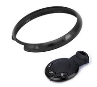 Couverture D'anneau de Porte-clés, Akozon Aluminium Intelligent Couverture de Garniture de Jante D'anneau de Porte-clés Remplacement pour Mini R55 R56 R57 R58 R59 R60(Le Noir)