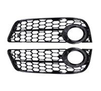 Couverture d'antibrouillard Compatible Avec Pour A5 Pour Sportback 2008 2009 2010 2011 Lot De 2 Caches Phares Antibrouillard Avant De Voiture Grille En Nid D'abeille(Black)