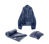 Couverture de avion,Couverture de Avion Flanelle Écharpe | Poncho portable pour adulte en flanelle douce, coussin de voyage, écharpe portable pour adulte, poncho doux pour hommes et