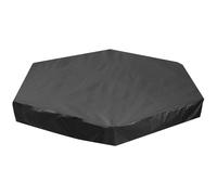 Couverture de bac à Sable, Couverture de bac à Sable hexagonale imperméable pour Les Enfants en Plein air Jouent au avec Crochets Coupe-Vent, Tissu Enduit d'argent 190T, 90x79 Pouces (n