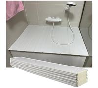 Couverture De Baignoire Pliant 0,6cm D'épaisseur Baignoire Couverture Ponts De Baignoire, PVC Panneau Anti-poussière, Plateau De Baignoire Pour L'hôtel À La Maison, Facile À Nettoyer Pliante(70x150x0.
