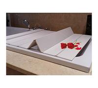 Couverture De Baignoire Pliant PVC Ponts De Baignoire Baignoire Couverture, Plastique Couverture D'isolation De Baignoire, Blanc Panneau Anti-poussière, Epaisseur 0.6cm Pliante (Color : White, Size