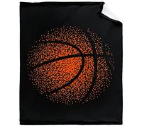 Couverture de basket-ball - Couverture polaire en flanelle super douce pour cadeaux, literie, décoration d'intérieur pour canapé, sofa, lit, toutes saisons, 152,4 x 127 cm, pour adolescents