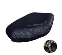 Couverture De Bateau Gonflable Impermeable Housse De Bateau Pneumatique Multi-Taille en Tissu Oxford 600D Résistante Aux UV Bache Protection Bateau(Noir,L: 10.8' W: 5.4')