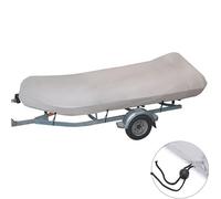 Couverture De Bateau Gonflable Impermeable Housse De Bateau Pneumatique Multi-Taille en Tissu Oxford 600D Résistante Aux UV Bache Protection Bateau(Grey,L: 7.5' W: 5.4')