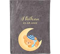 Couverture de bébé personnalisée pour filles et garçons Informations sur la couverture de nom personnalisée des couvertures de nom de bébé nouveau-né avec un cadeau en peluche pelucheux et polaire