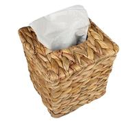 Couverture de boîte à mouchoirs en Jacinthe d'eau, Porte-Mouchoir carré en rotin tissé à la Main pour Salle de Bain, Salon, Chambre Coucher, décor Bureau