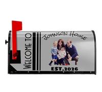 Couverture de Boîte aux Lettres - Couvre de Personnalisé - Autocollants d'adresse imperméables personnalisés, Décoration extérieure pour jardin, cour ou maison