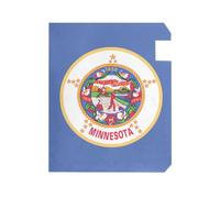 Couverture de boîte aux lettres décorative bleue avec drapeau de l'État du Minnesota, couverture magnétique standard pour l'hiver, couverture de boîte aux lettres magnétique, taille standard, 45,7 x