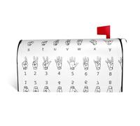 Couverture de boîte aux lettres magnétique en langue des signes imprimée, durable et élégante, imperméable, facile à installer pour toutes les saisons