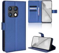 Couverture De Boîtier De Téléphone Cas For Oneplus 10 Pro 5g Fermeture À Créneaux De Cartes De Cartes Protection Puce Couverture En Cuir Avec Boulot À Bracelet Tpu Color Blue