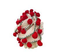 Couverture de Bouquet Roses en Polaire Multi-Usage, Finition Chaude, Fleur au Crochet, Accessoire Photo Doux Fait à la Main pour la Décoration Intérieure(200cm)