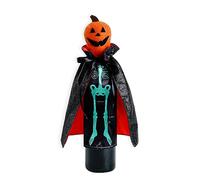 Couverture de bouteille de vin d ' halloween, décorations de bouteille de vin de sorcière effrayante, couvertures mignonnes de roi citrouille, décoration de fête à domicile, décorations effrayantes