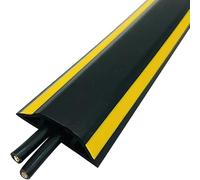 Couverture De Câble De Sol Bureau Pratique Gestion des Câbles De Sol en PVC Souple Auto-adhésif Facile à Couper Couverture De Rallonge Idéale pour Protéger Les Fils sur Le Sol, Yellow-Black, 4M
