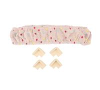 Couverture de cadre d'accrochage de tapis, bande élastique, bande de préhension d'aiguille de poinçon, couverture de flanelle pour cerceau de broderie 40x40cm (Les pieds de Clair)